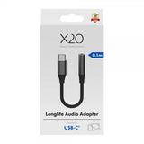 X2O Lydadapter USB-C til 3.5mm AUX 0.1m Sort