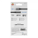 X2O Lydadapter USB-C til 3.5mm AUX 0.1m Sort
