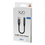 X2O Lydadapter USB-C til 3.5mm AUX 0.1m Sort