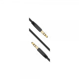 Fastmonteret lydkabel AUX 3,5 mm 1 m sort