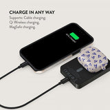 Burga Powerbank MagSafe 5000 mAh Love Me Right Metallynkelig Grå