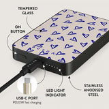 Burga Powerbank MagSafe 5000 mAh Love Me Right Metallynkelig Grå