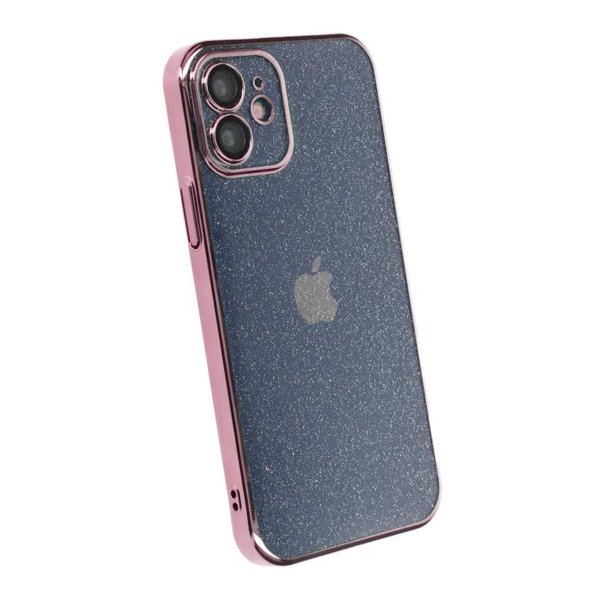 iPhone 11 Cover Glitter Gennemsigtig Stødsikker Rosa