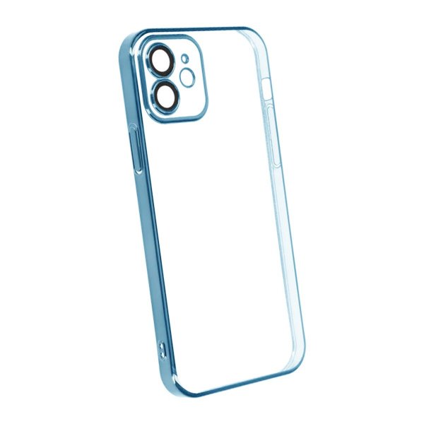 iPhone 12 Cover Glitter Transparent Stødsikkert Blå