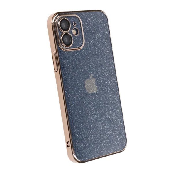 iPhone 12 Cover Glimmer Transparent Stødsikkert Guld