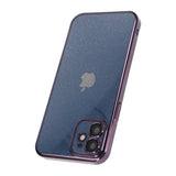 iPhone 12 Cover Glitter Gennemsigtig Stødsikker Lilla