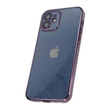 iPhone 12 Cover Glitter Gennemsigtig Stødsikker Lilla