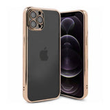 iPhone 12 Pro Cover Glimmer Transparent Stødsikkert Guld