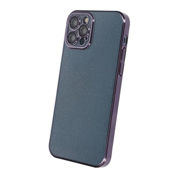 iPhone 12 Pro Cover Glitter Gennemsigtigt Stødsikkert Lilla