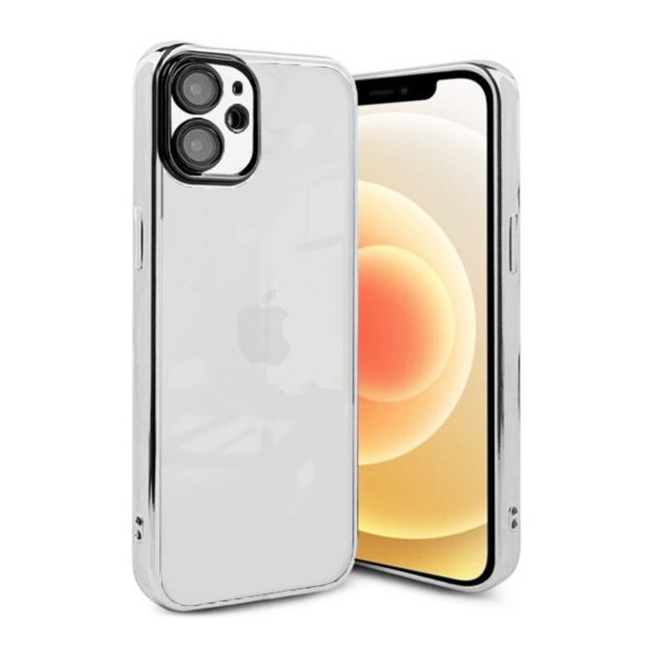 iPhone 12 Cover Glitter Transparent Stødsikkert Sølv