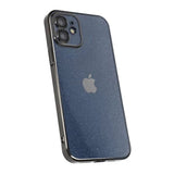 iPhone 12 Cover Glitter Transparent Stødsikkert Sort