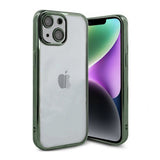 iPhone 14 Cover Glitter Transparent Stødsikkert Grøn