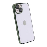 iPhone 14 Cover Glitter Transparent Stødsikkert Grøn