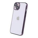 iPhone 14 Cover Glitter Transparent Stødsikkert Lilla