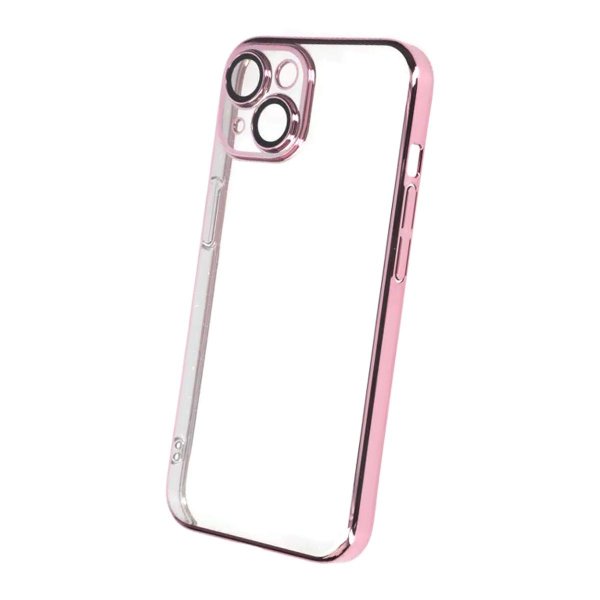 iPhone 14 Cover Glitter Transparent Stødsikkert Rosa