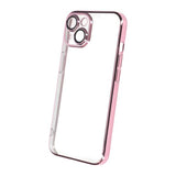 iPhone 14 Cover Glitter Transparent Stødsikkert Rosa
