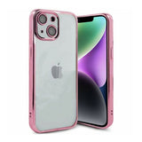 iPhone 14 Cover Glitter Transparent Stødsikkert Rosa