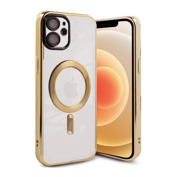 iPhone 11 Cover Glitter Transparent MagSafe Guld