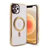 iPhone 11 Cover Glitter Transparent MagSafe Guld