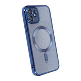 iPhone 11 Cover Glitter Transparent MagSafe Blå