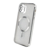 iPhone 11 Cover Glitter Transparent MagSafe Sølv