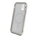 iPhone 11 Cover Glitter Transparent MagSafe Sølv