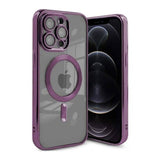 iPhone 12 Pro Max Cover Glimmer Transparent MagSafe Lilla