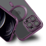 iPhone 12 Pro Max Cover Glimmer Transparent MagSafe Lilla