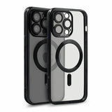 iPhone 12 Pro Max Cover Glitter Gennemsigtig MagSafe Sort