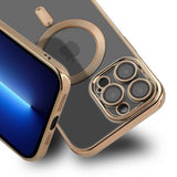 iPhone 13 Pro Max Cover Glimmer Transparent MagSafe Guld