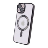 iPhone 14 Cover Glimmer Gennemsigtig MagSafe Sort