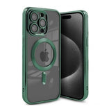 iPhone 15 Pro Max Cover Glitter Transparent MagSafe Grøn