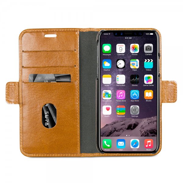 dbramante1928 iPhone X/Xs Cover Lynge Aftageligt Cover Tan