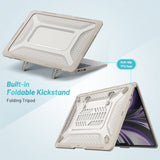 MacBook Air 13 M2 (A2681) Cover Armor Stativfunktion Beige