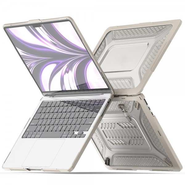 MacBook Air 13 M2 (A2681) Cover Armor Stativfunktion Beige