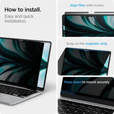 Spigen MacBook Air 13 M2/M3/M4 Skærmbeskyttelse Safe View