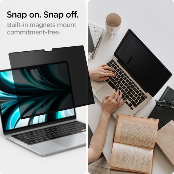 Spigen MacBook Air 13 M2/M3/M4 Skærmbeskyttelse Safe View