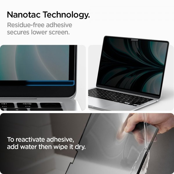 Spigen MacBook Air 13 M2/M3/M4 Skærmbeskyttelse Safe View