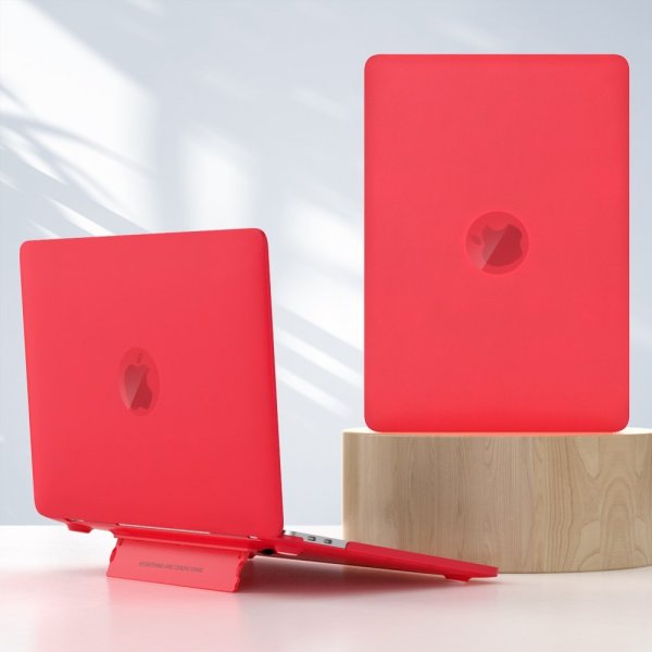 MacBook Air 15 M2 (A2941)/M3 (A3114) Cover Mat Stativfunktion Rød