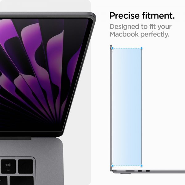 Spigen MacBook Air 15 M2 (A2941)/M3 (A3114) Skærmbeskytter Safe View Privacy