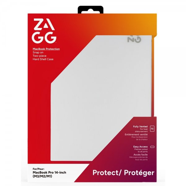 ZAGG MacBook Pro 14 M1 (A2442)/M2 (A2779)/M3 (A2918 A2992) Hard Shell Transparent Cover