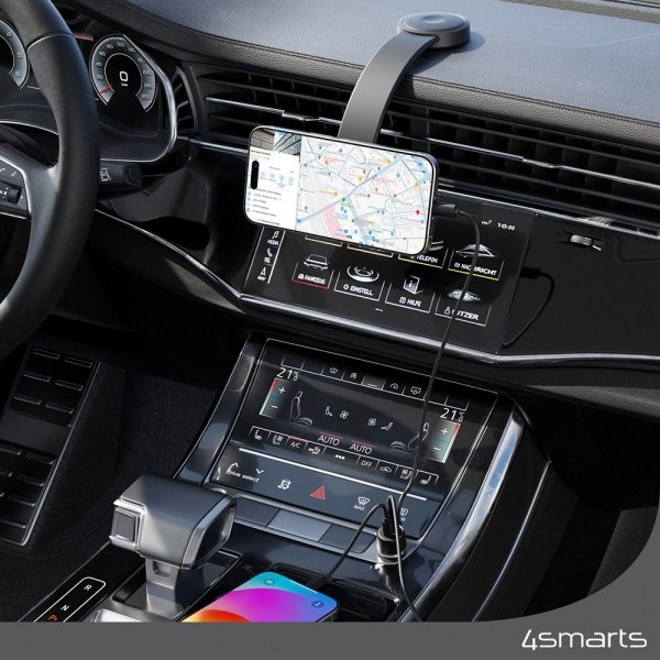 4smarts MagSafe Bilholder Qi2 Car Charging Set