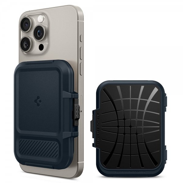 Spigen MagSafe Kortholder Lock Fit MagFit Metal Slate