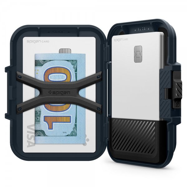 Spigen MagSafe Kortholder Lock Fit MagFit Metal Slate