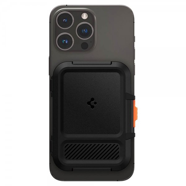 Spigen MagSafe Kortholder Lock Fit MagFit Sort