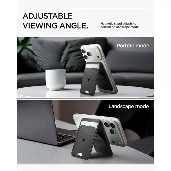 Spigen MagSafe Kortholder Slim Fold MagFit Sort Sort
