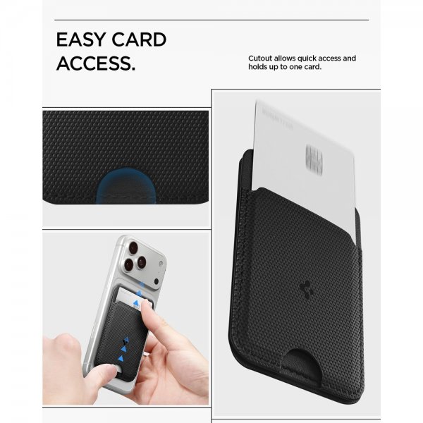 Spigen MagSafe Kortholder Slim Fold MagFit Sort Sort
