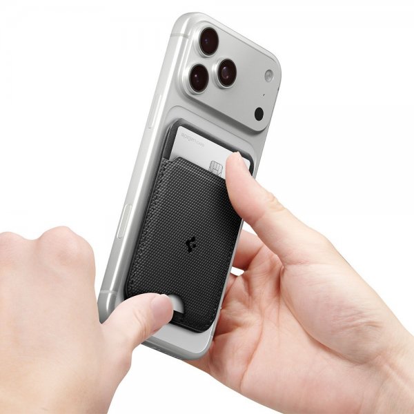 Spigen MagSafe Kortholder Slim Fold MagFit Sort Sort