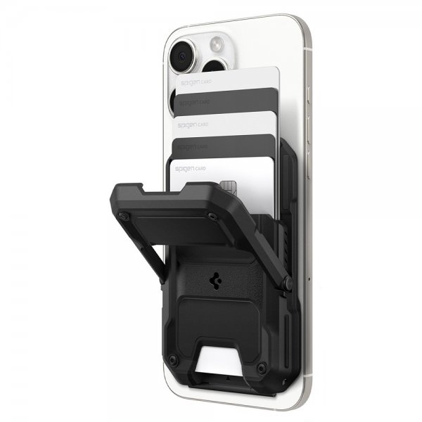 Spigen MagSafe Kortholder Tough Armor Pro MagFit Sort