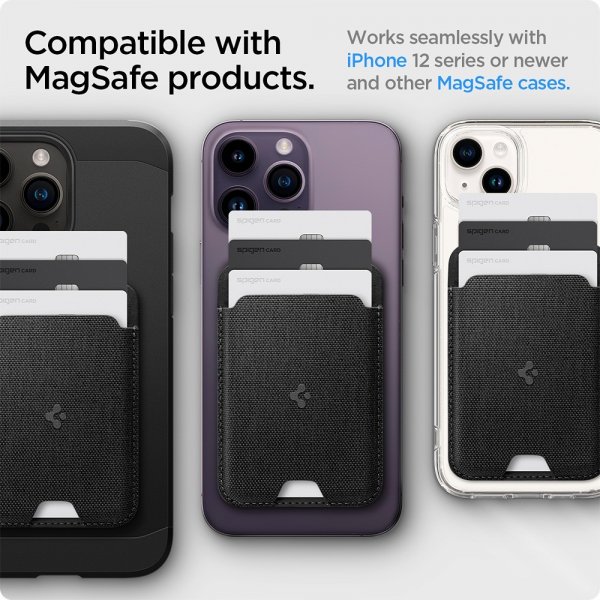 Spigen MagSafe Kortholder Urban Fit MagFit Sort